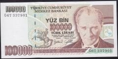 7.Emisyon 3.Tertip 100000 Lira G67 337901 Çil