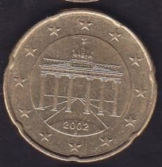 Avrupa 20 Euro Cent 2002 J Almanya