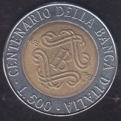 İtalya 500 Lire 1993 Hatıra