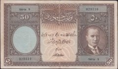 1.Emisyon 50 Lira Seri 9 029110 Çok Temiz