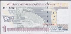 8.Emisyon 1 YTL A76 093861 Çil