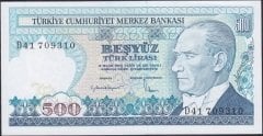 7.Emisyon 2.Tertip 500 Lira D41 709310 Çil