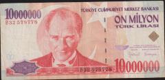 7.Emisyon 10 000 000 Lira B32 579778 Çok Temiz