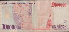 7.Emisyon 10 000 000 Lira B32 579778 Çok Temiz