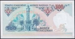 7.Emisyon 1.Tertip 500 Lira B11 628291 Çil