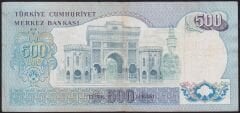 6.Emisyon 1.Tertip 500 Lira B74 075929 Çok Temiz