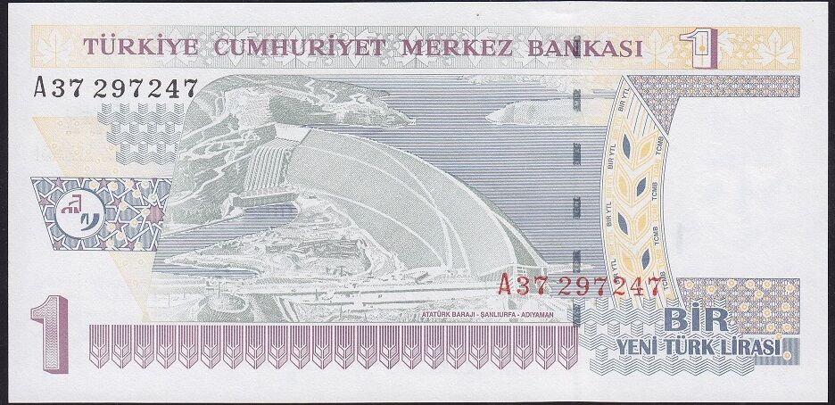 8.Emisyon 1 YTL A37 297247 Çil