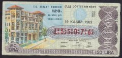 1983 19 KASIM ÇEYREK BİLET  N SERİSİ