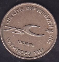 1999 Yılı 100000 Lira - Türkiye Cumhuriyeti'nin 75.Yılı