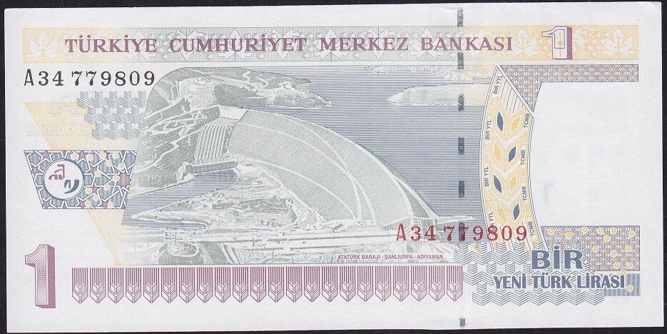 8.Emisyon 1 YTL A34 779809 Çil