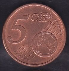 Avrupa Birliği 5 Euro Cent 2007 J Almanya