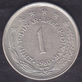 Yugoslavya 1 Dinar 1980