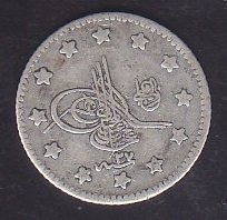 1293 / 27 ABDULHAMİT 1 KURUŞ GÜMÜŞ