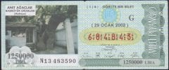 2002 29 Ocak Çeyrek Bilet - G Serisi