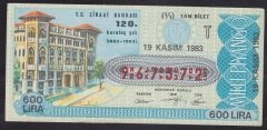 1983 19 KASIM TAM BİLET  T SERİSİ