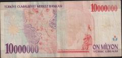 7.Emisyon 10 000 000 Lira B34 187829 Çok Temiz
