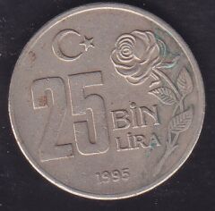 1995 Yılı 25 Bin Lira - Dünya Hoşgörü Yılı