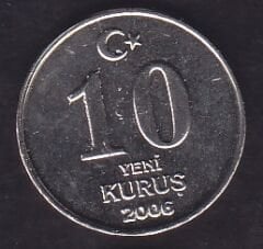 2006 Yılı 10 Yeni Kuruş Çil