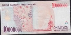 7.Emisyon 10 000 000 Lira D69 446940 Çok Temiz+