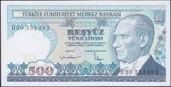 7.Emisyon 2.Tertip 500 Lira D30 351481 Çilaltı