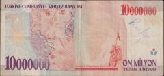7.Emisyon 10 000 000 Lira B35 652475 Çok Temiz