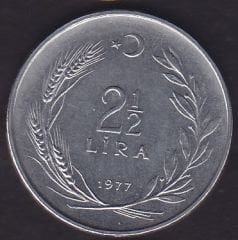 1977 Yılı 2.5 Lira Düz