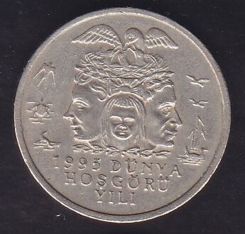 1995 Yılı 25 Bin Lira - Dünya Hoşgörü Yılı