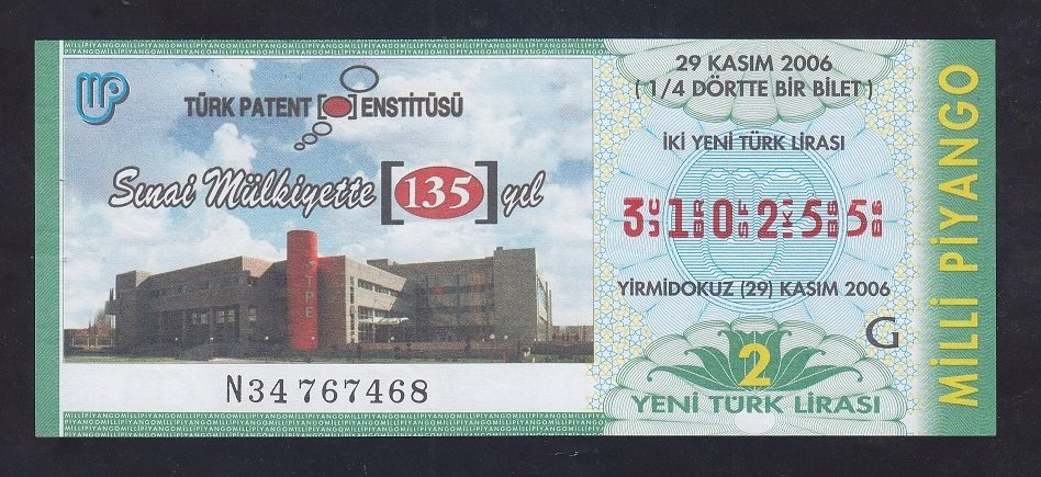 2006 29 KASIM ÇEYREK BİLET