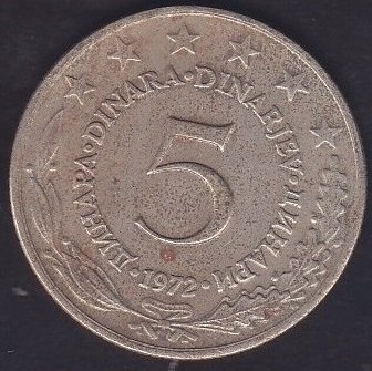 YUGOSLAVYA 5 DİNAR 1972