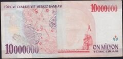 7.Emisyon 10 000 000 Lira D68 908371 Çok Temiz