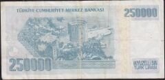 7.Emisyon 3.Tertip 250000 Lira I60 894759 Çok Temiz