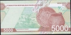 Özbekistan 5000 Som 2021 Çil Pick 88