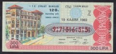 1983 19 KASIM YARIM BİLET  Z SERİSİ