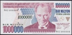 7.EMİSYON 2.TERTİP 1 000 000 LİRA N62 464444 ÇİL