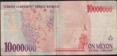 7.Emisyon 10 000 000 Lira B36 928359 Çok Temiz