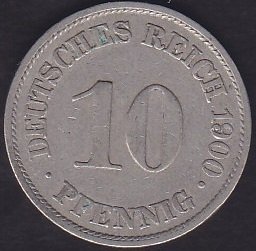 ALMANYA 10 FENİK 1900