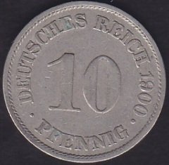 ALMANYA 10 FENİK 1900