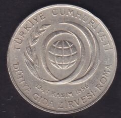 1996 Yılı 50 Bin Lira - Dünya Gıda Zirvesi Roma