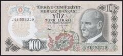 6.Emisyon 3.Tertip 100 Lira J41 553229 Çilaltı Çil