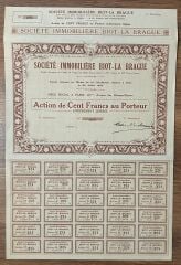 Hisse Senedi - Societe İmmobiliere 1936 ( 47 X 32 cm )