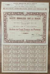 Hisse Senedi - Societe İmmobiliere 1936 ( 47 X 32 cm )