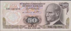 6.Emisyon 1.Tertip 50 Lira G55 445410 Çok Çok Temiz+