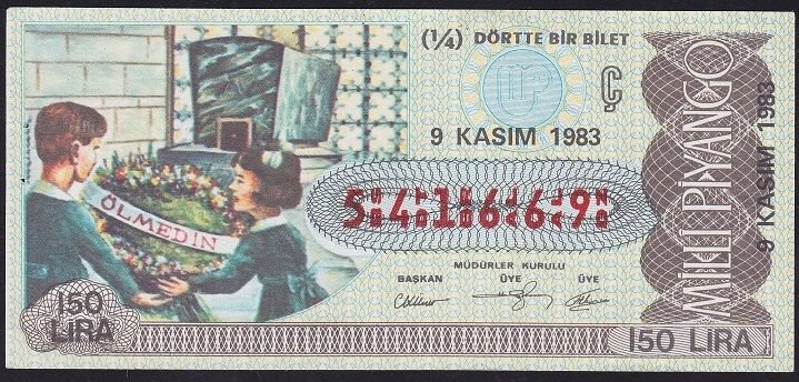 1983 9 Kasım Çeyrek Bilet - Ç Serisi