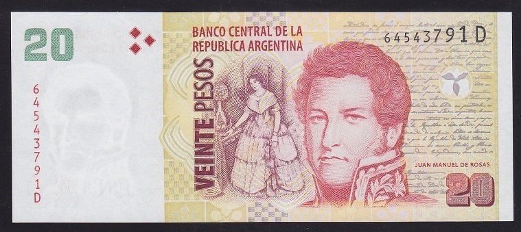 Arjantin 20 Pesos 2014 Çil Pick 355a