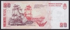 Arjantin 20 Pesos 2003 Çil Pick 355a