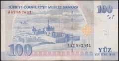 8.Emisyon 100 YTL A47 882641 Çok Temiz