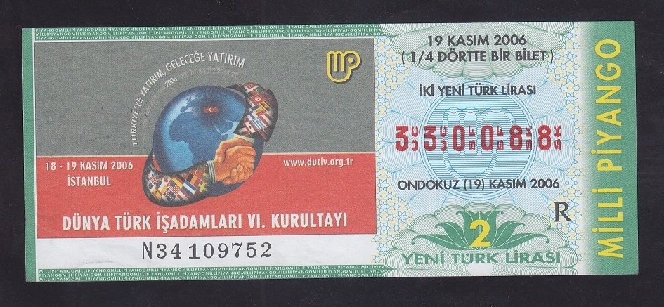 2006 19 KASIM ÇEYREK BİLET - 330088