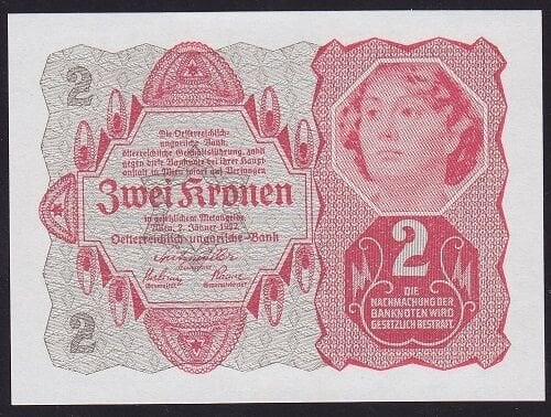 Avusturya 2 Kronen 1922 Çil Pick 74