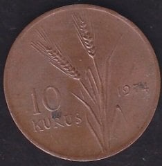 1974 Yılı 10 Kuruş