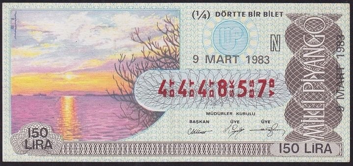 1983 9 Mart Çeyrek Bilet - N Serisi